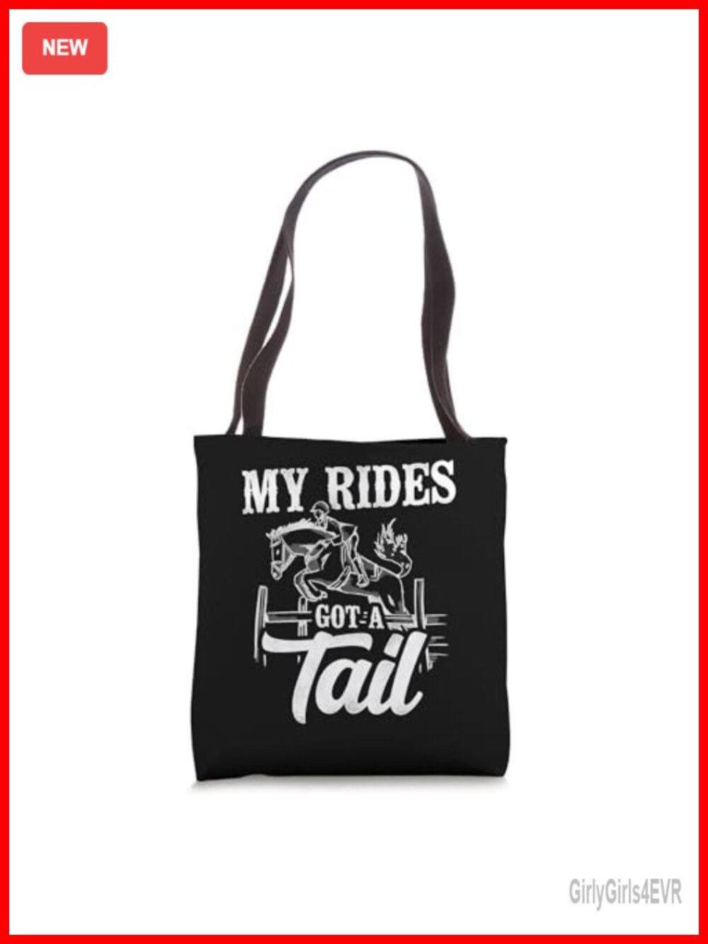 Polyester Canvas Tote Bag 16x16 Cowgirl Equestrian Horse Show